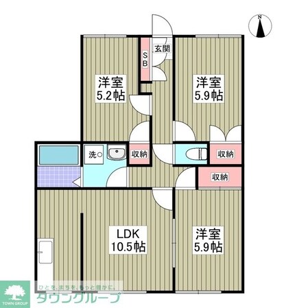グランデュール瀬戸岡の物件間取画像